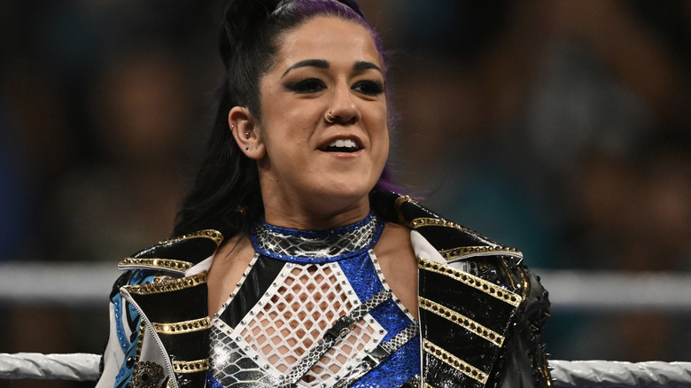 Bayley looking out into the crowd
