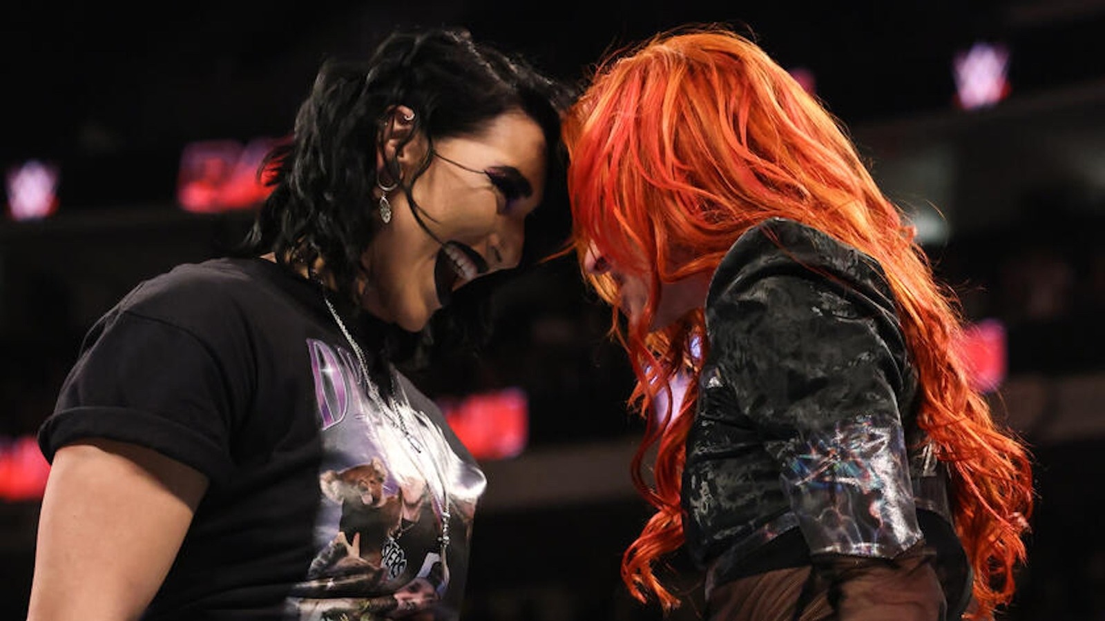 Becky Lynch Crashes Rhea Ripley Interview, Has To Be Dragged Off Set Ahead Of WWE Raw