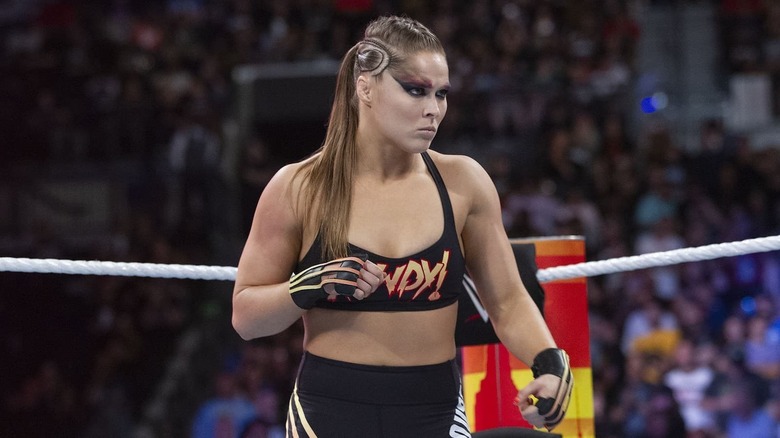 Ronda Rousey looking focused 