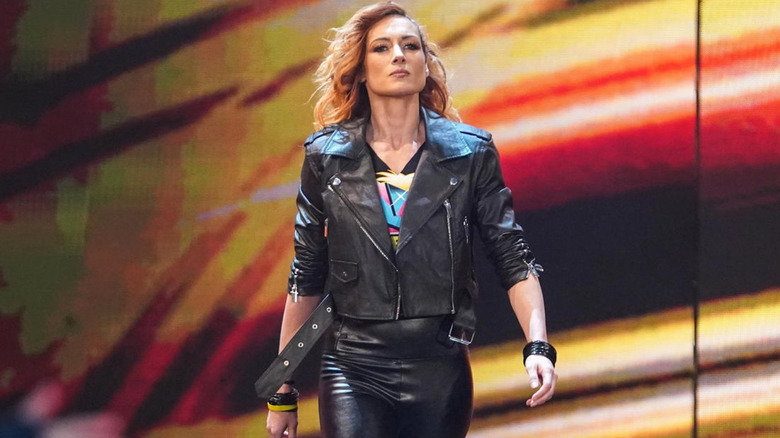Becky Lynch walking to the ring