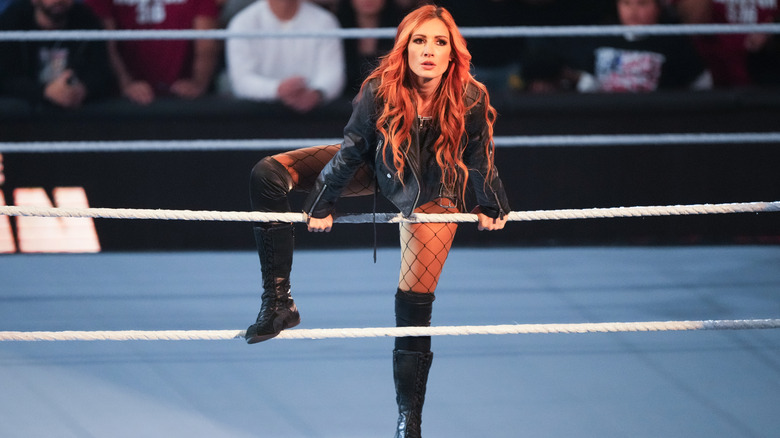 Becky Lynch makes an entrance