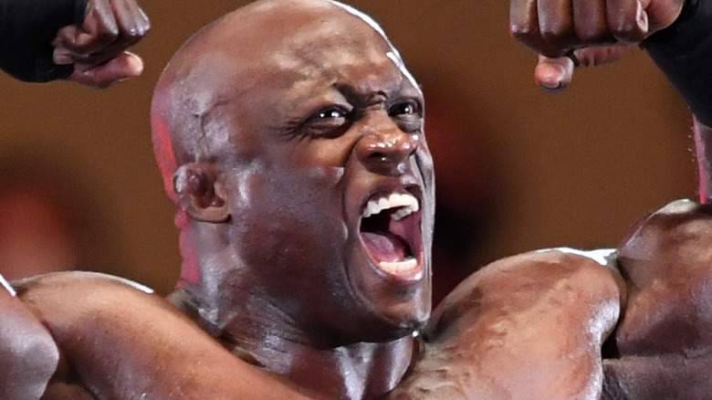 Bobby Lashley With HIs Mouth Open 