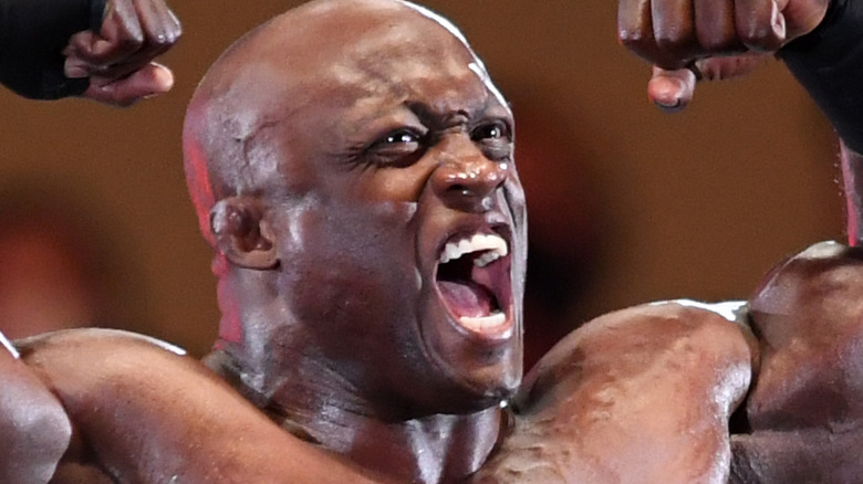 Bobby Lashley With HIs Mouth Open 
