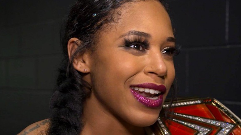 Bianca Belair smiling