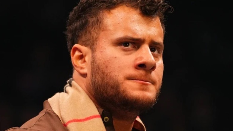 AEW's MJF scowling