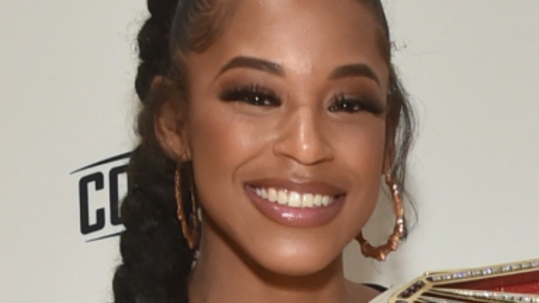 Bianca Belair smiling