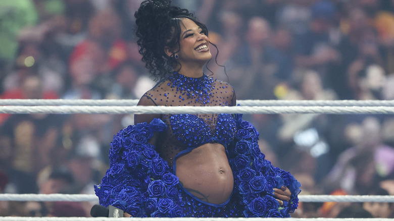 Bianca Belair's baby bump