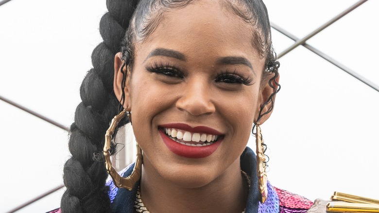 Bianca Belair posing