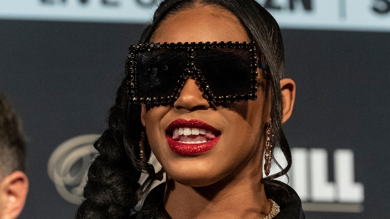 Bianca Belair at fighting event