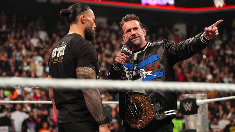 Roman Reigns and CM Punk on WWE Raw