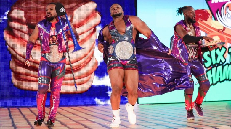 The New Day making their entrance