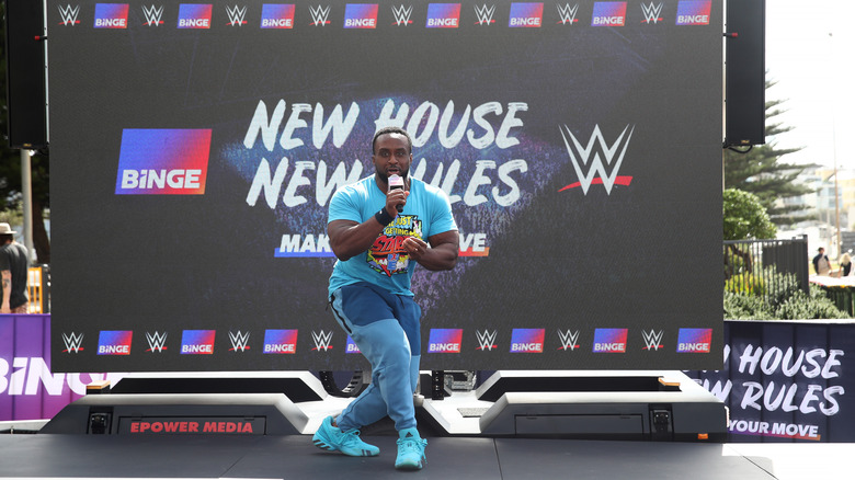 Big E Speaks At A WWE Promotional Event