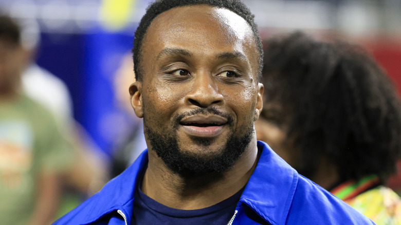 Big E is seen prior to a game between the Philadelphia Stars and Michigan Panthers
