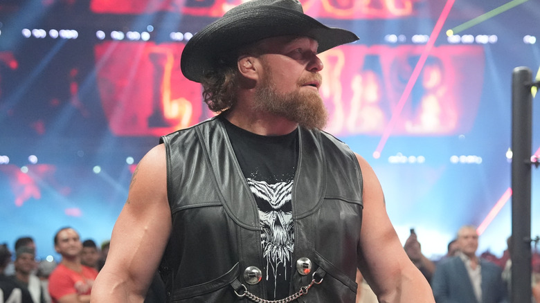 Brock Lesnar wearing a black cowboy hat