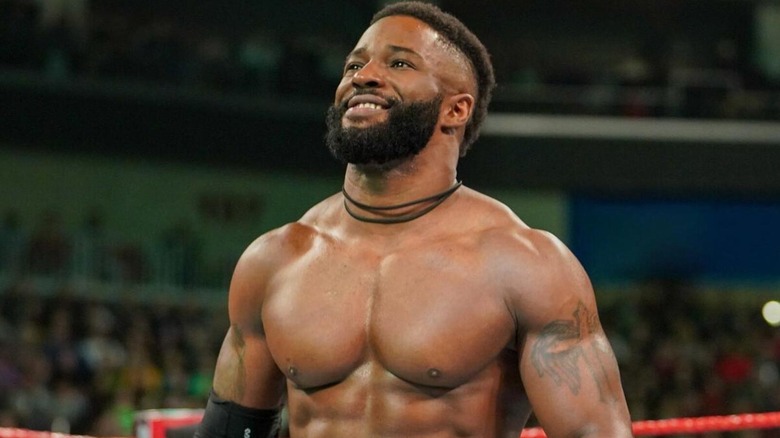 Cedric Alexander looks up and smiles.