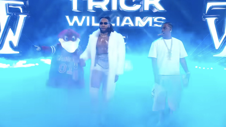 Trick Williams makes an entrance with Lil Yachty and Cocky