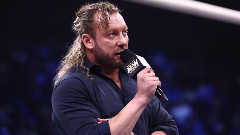 Kenny Omega with a microphone on "AEW Dynamite"