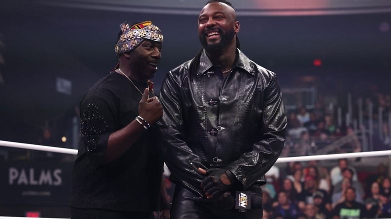 Swerve Strickland laughs beside Prince Nana on "AEW Dynamite"