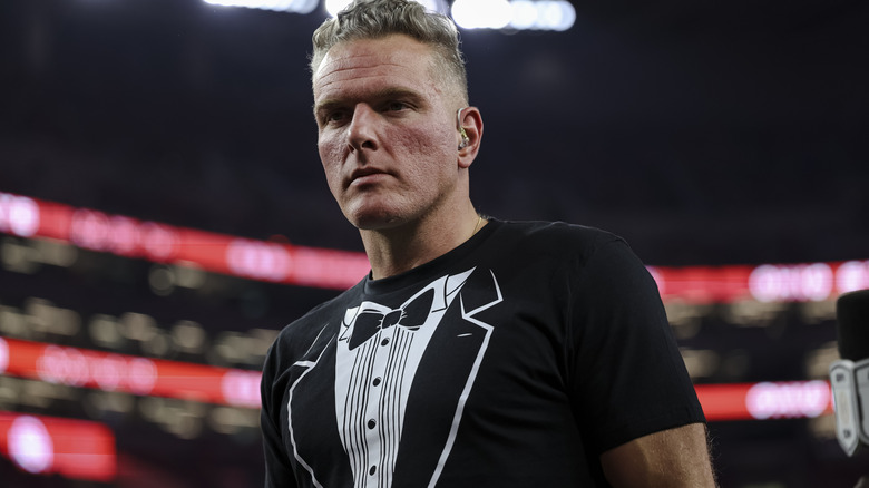 Pat McAfee in a tuxedo t-shirt