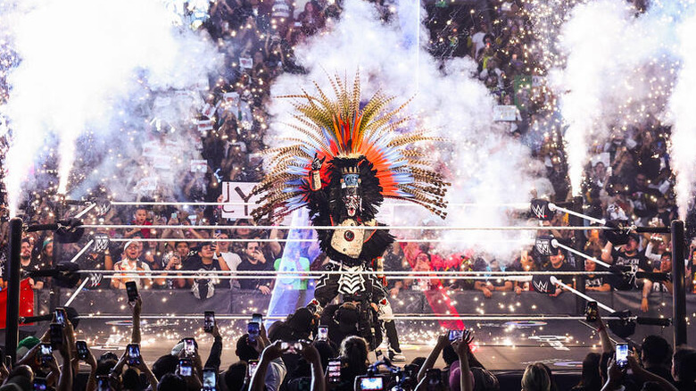 Penta makes his entrance on "WWE Raw"