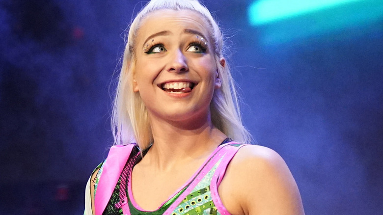 Billie Starkz biting her tongue
