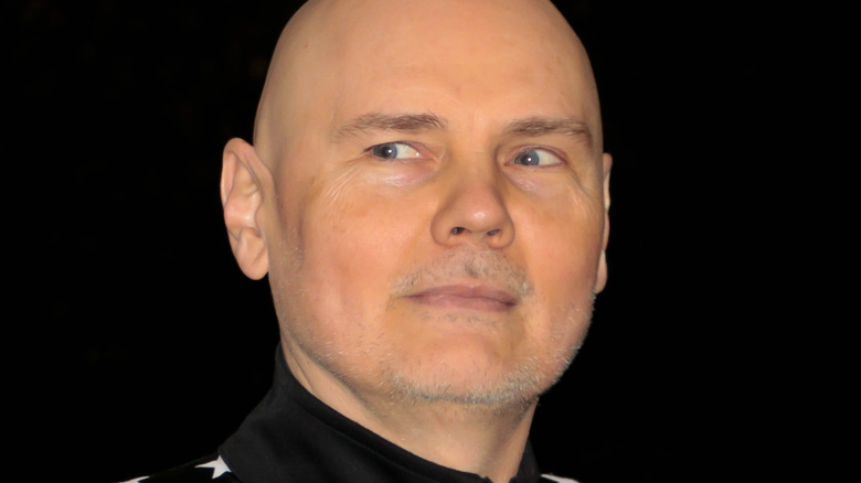 Billy Corgan looking off to the side