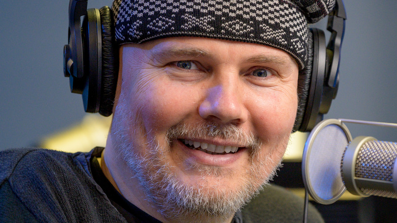 Billy Corgan with headphones