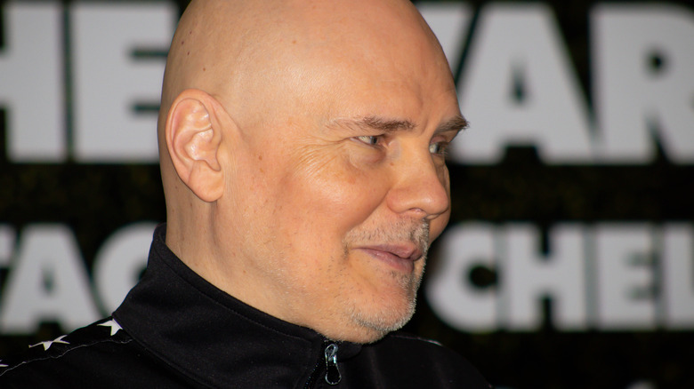 Billy Corgan looking off to the side