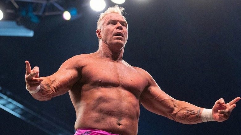 Billy Gunn in ring using The Acclaimed's 