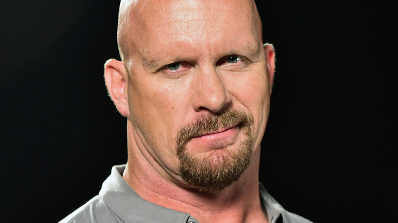 Steve Austin smirking