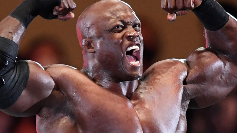 Bobby Lashley flexing