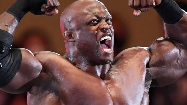 Bobby Lashley Flexes At A WWE Live Event