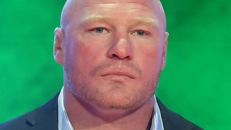 Brock Lesnar scowling