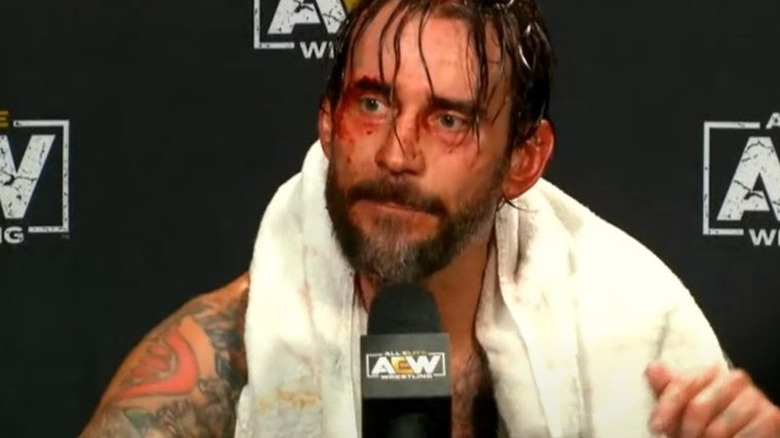 CM Punk Talking During The Media Scrum