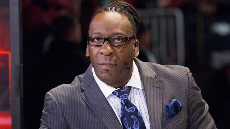 Booker T sitting on a pre-show panel