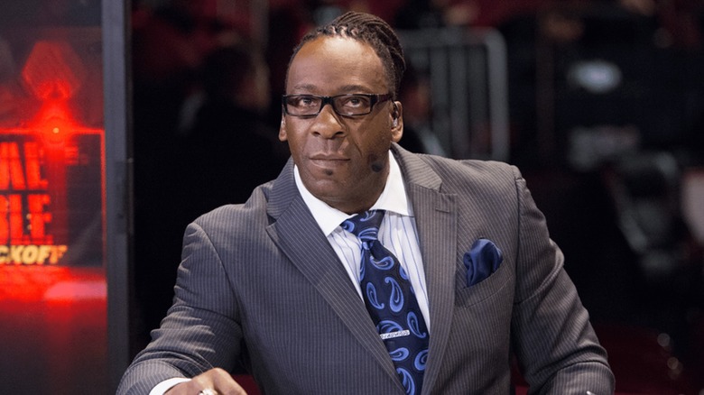 Booker T Looks On During A WWE Kickoff Show