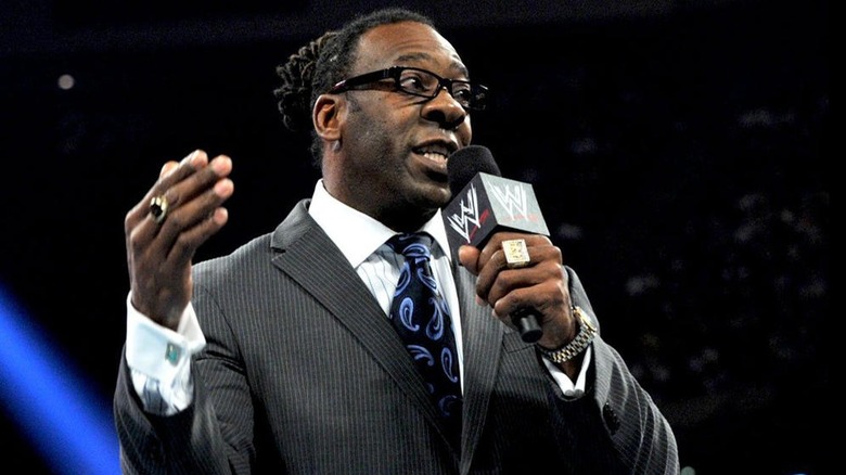 Booker T cuts a promo 