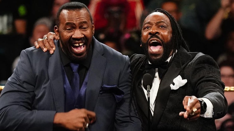 Booker T and Stevie Ray being inducted into the WWE Hall of Fame