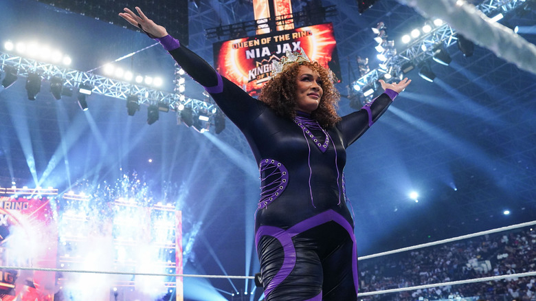 Nia Jax celebrates her tournament win