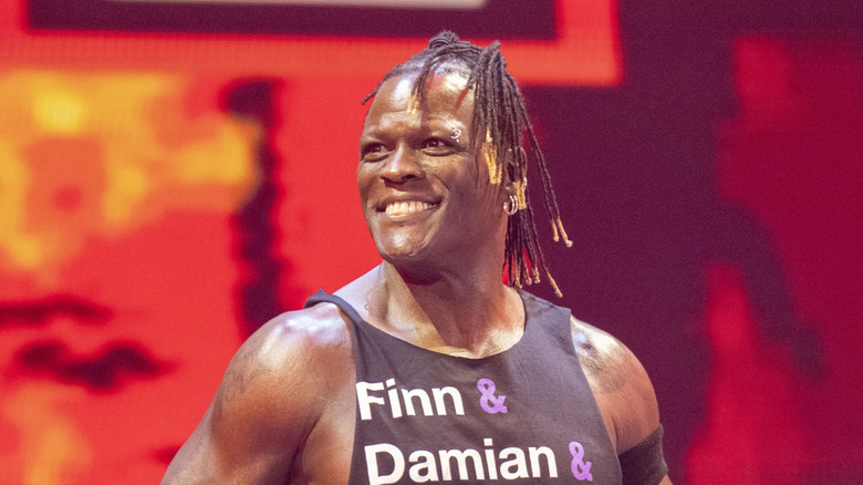 R-Truth making his entrance during Monday Night RAW