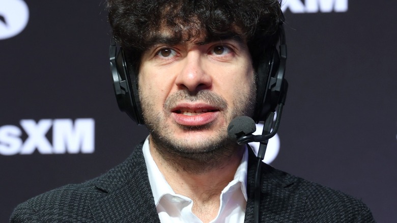 Tony Khan looking worried