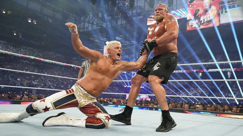 Brock Lesnar wrestling Cody Rhodes