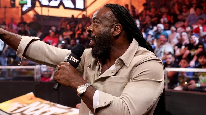 Booker T cuts a promo in "WWE NXT"