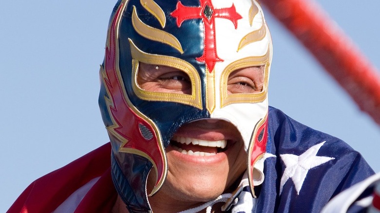 Rey Mysterio smiling