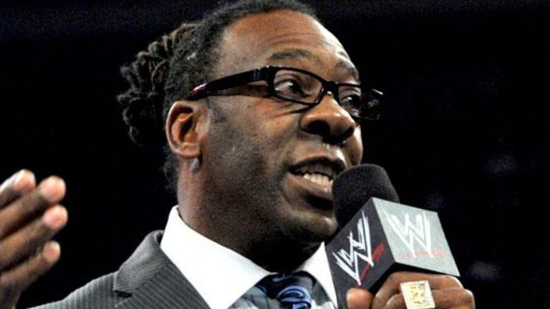 Booker T cuts a promo