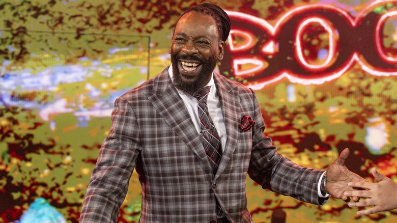 Booker T walking to the ring in WWE