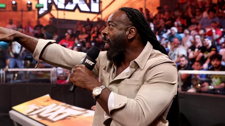 Booker T cuts a promo in "WWE NXT"