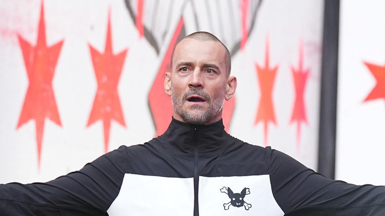 CM Punk making his entrance at Wembley Stadium