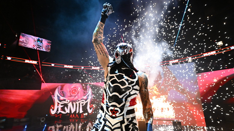 Penta during his WWE entrance