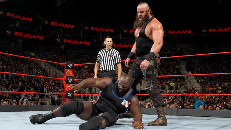 Braun Strowman and Mark Henry in the ring